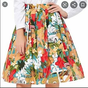 Retro 50s pinup girl rockabilly swing skirt